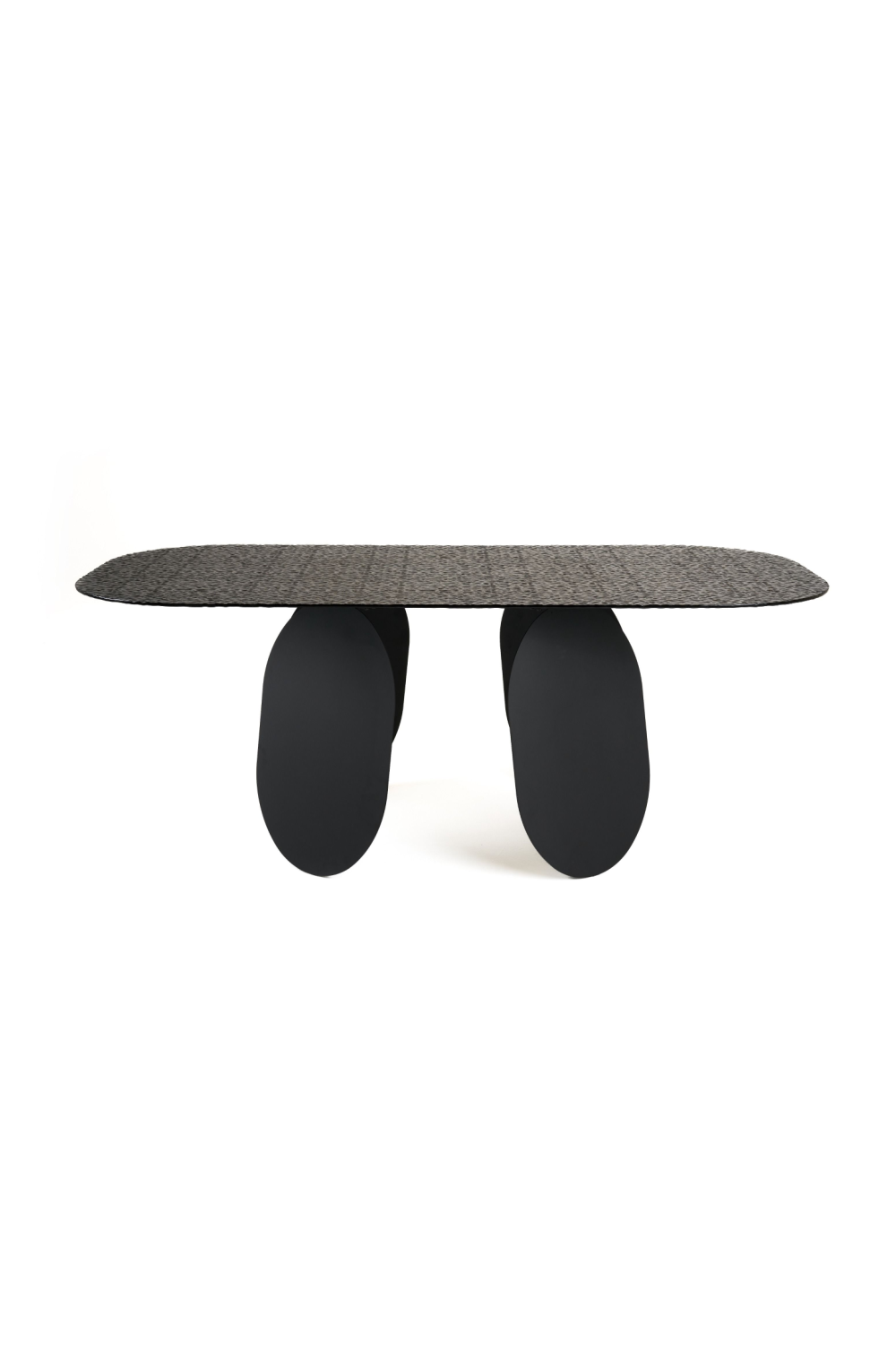 Hammered Gray Glass Dining Table | OROA Modern Maxine | Oroa.com