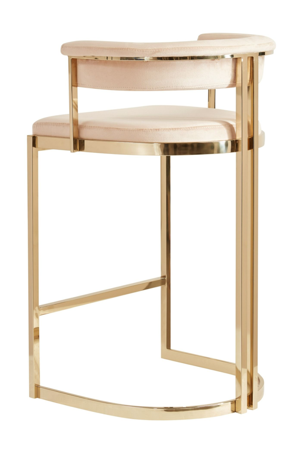 Beige Velvet Counter Stool | OROA Modern Munith | Oroa.com