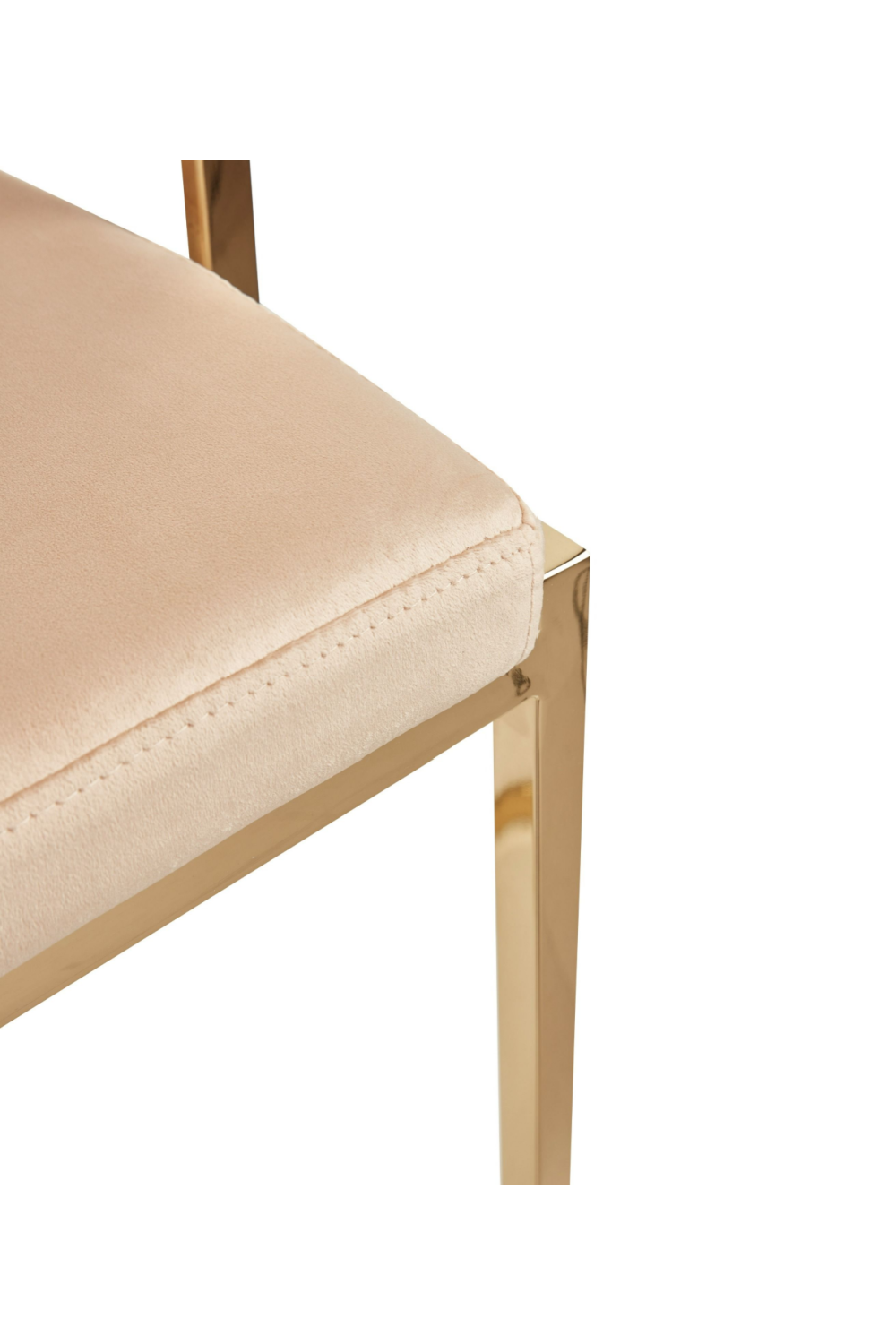 Beige Velvet Counter Stool | OROA Modern Munith | Oroa.com