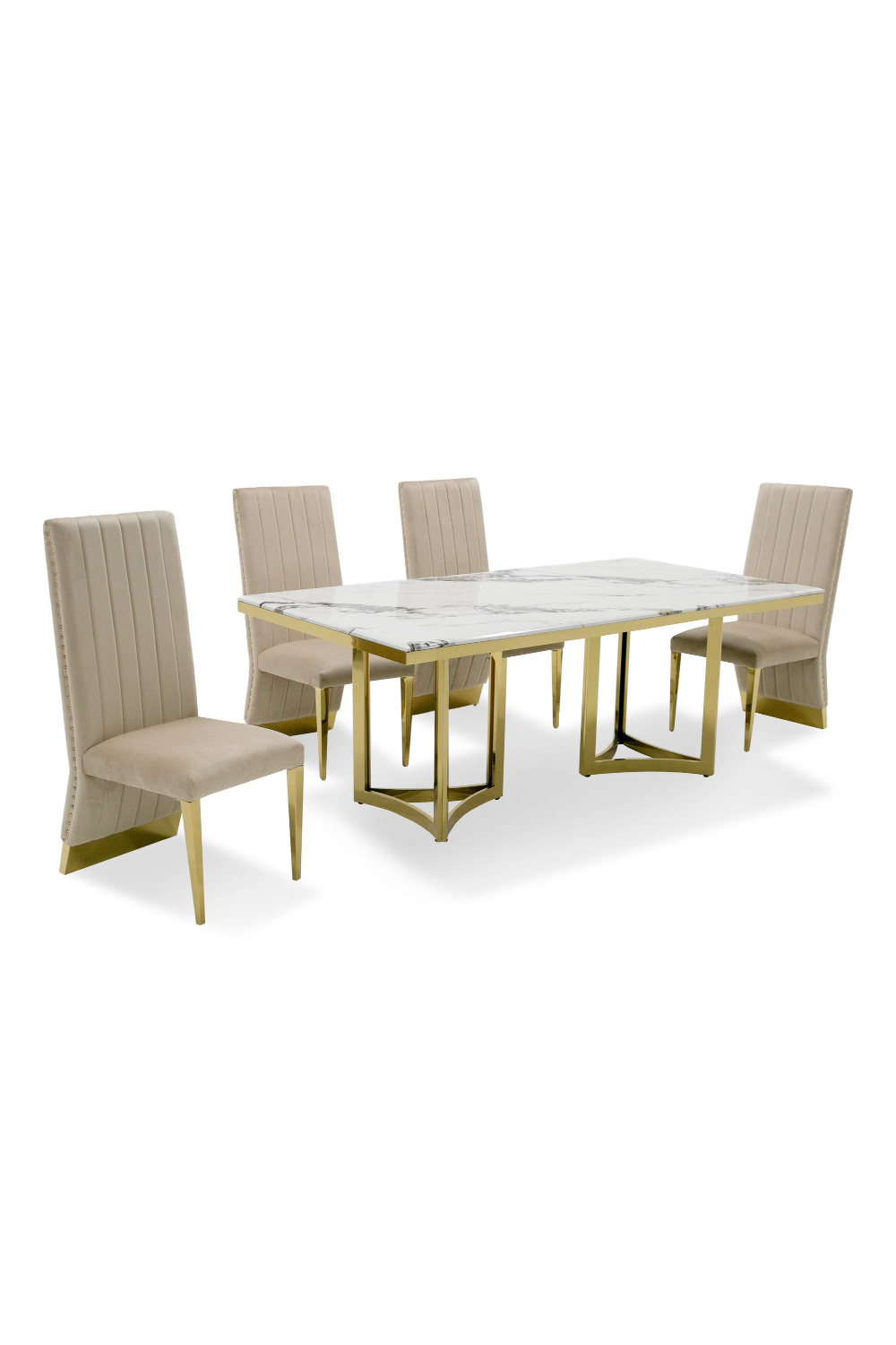 White Marble Top Dining Table | OROA Modern Loomis | Oroa.com