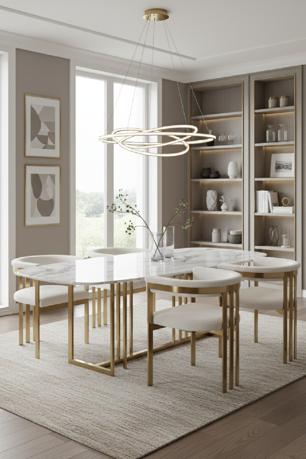 Beige Sherpa Dining Chair | OROA Modern Pontiac | Oroa.com