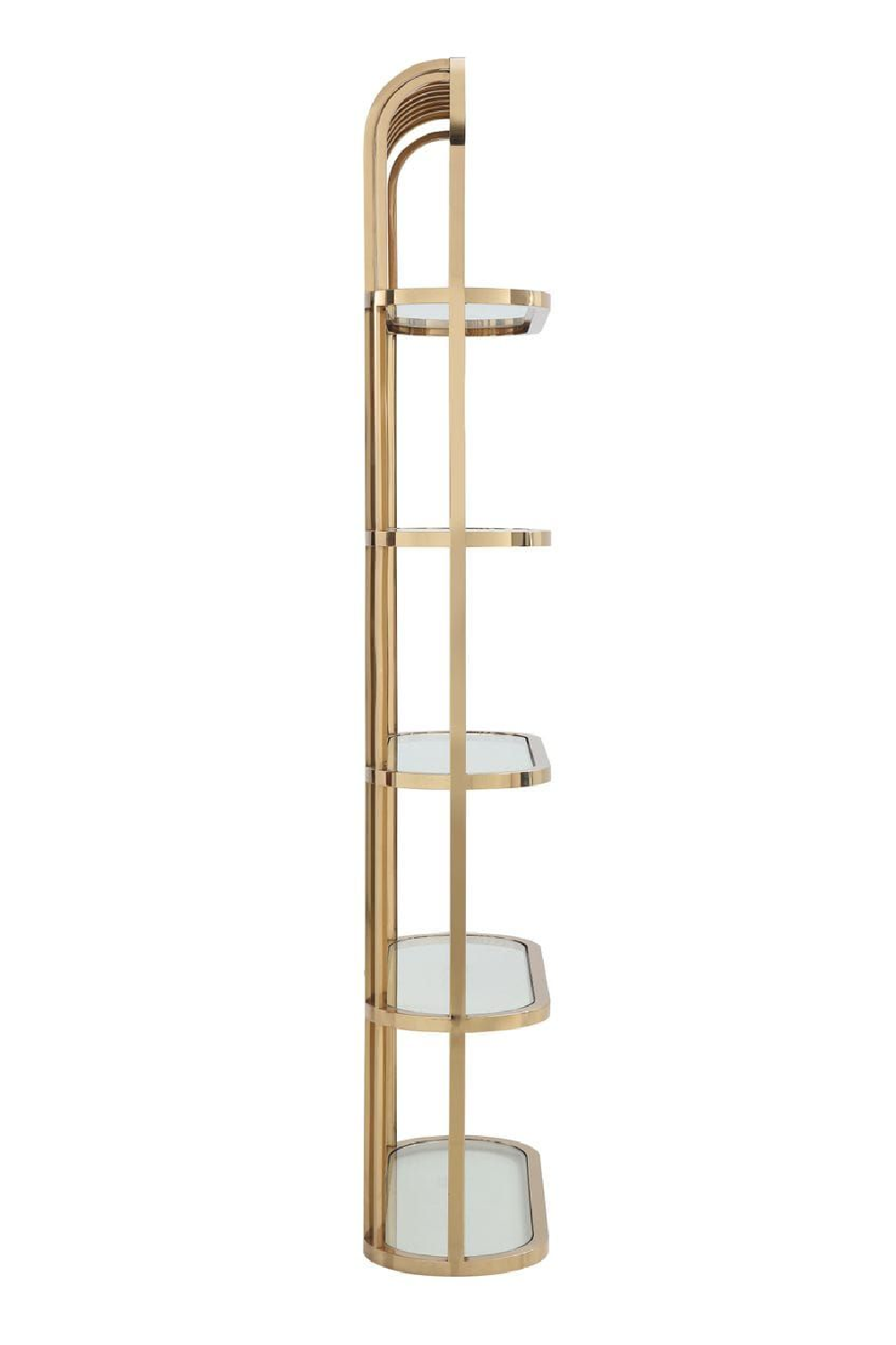 Gold Framed Glass Bookshelf | OROA Modern Doral | Oroa.com