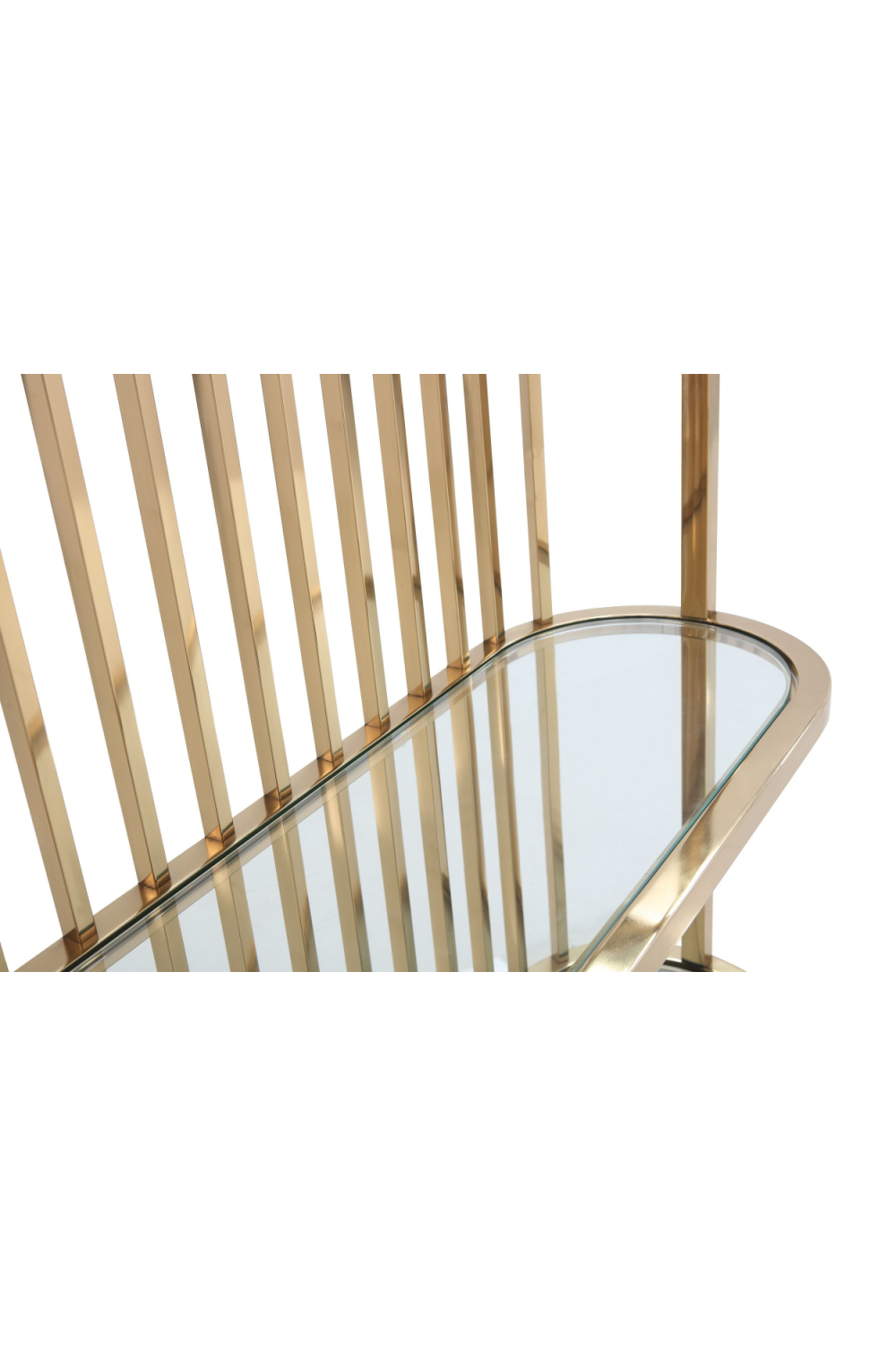 Gold Framed Glass Bookshelf | OROA Modern Doral | Oroa.com