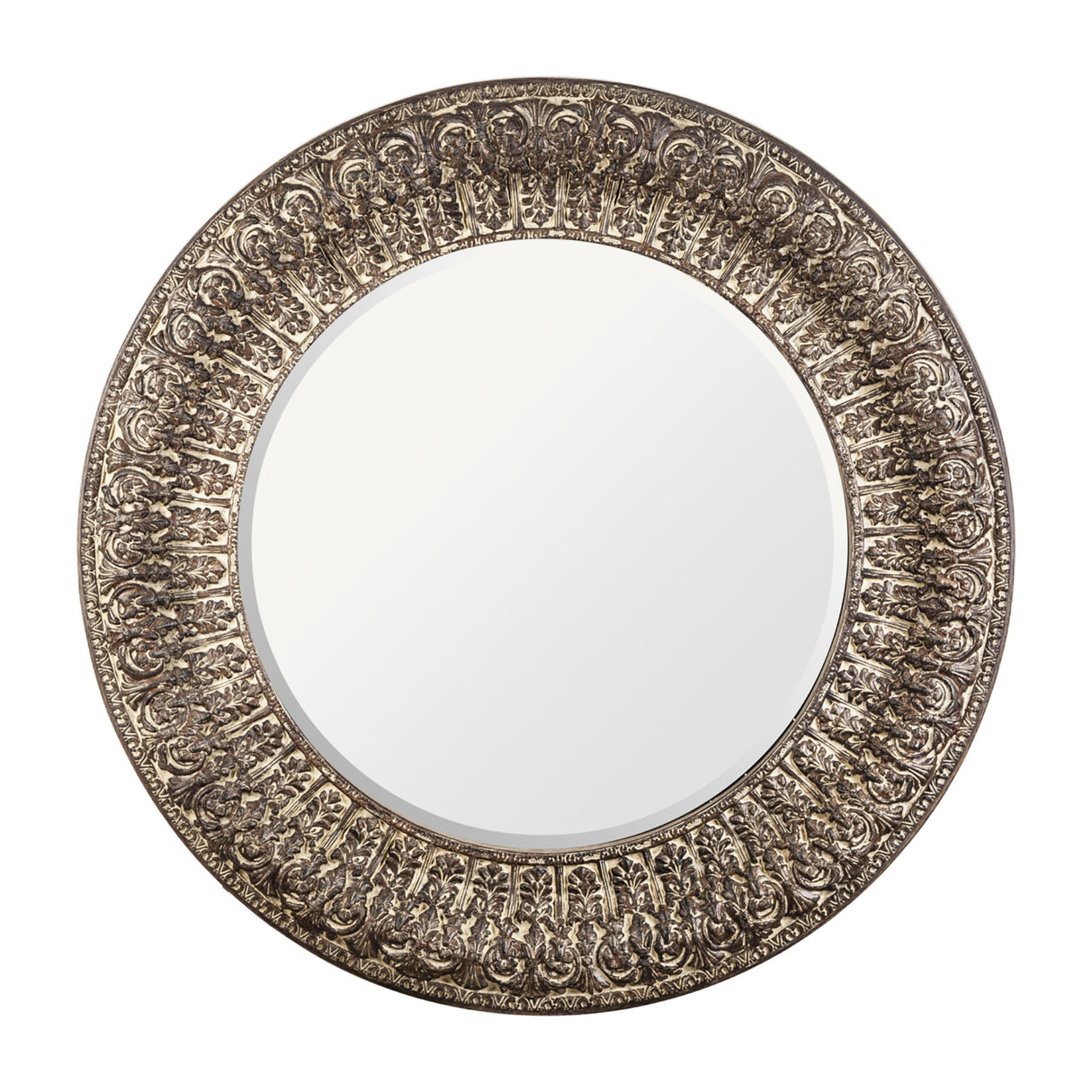 Modern European furniture - Vintage Gold Round Mirror - www.oroa.com | Oroa.com