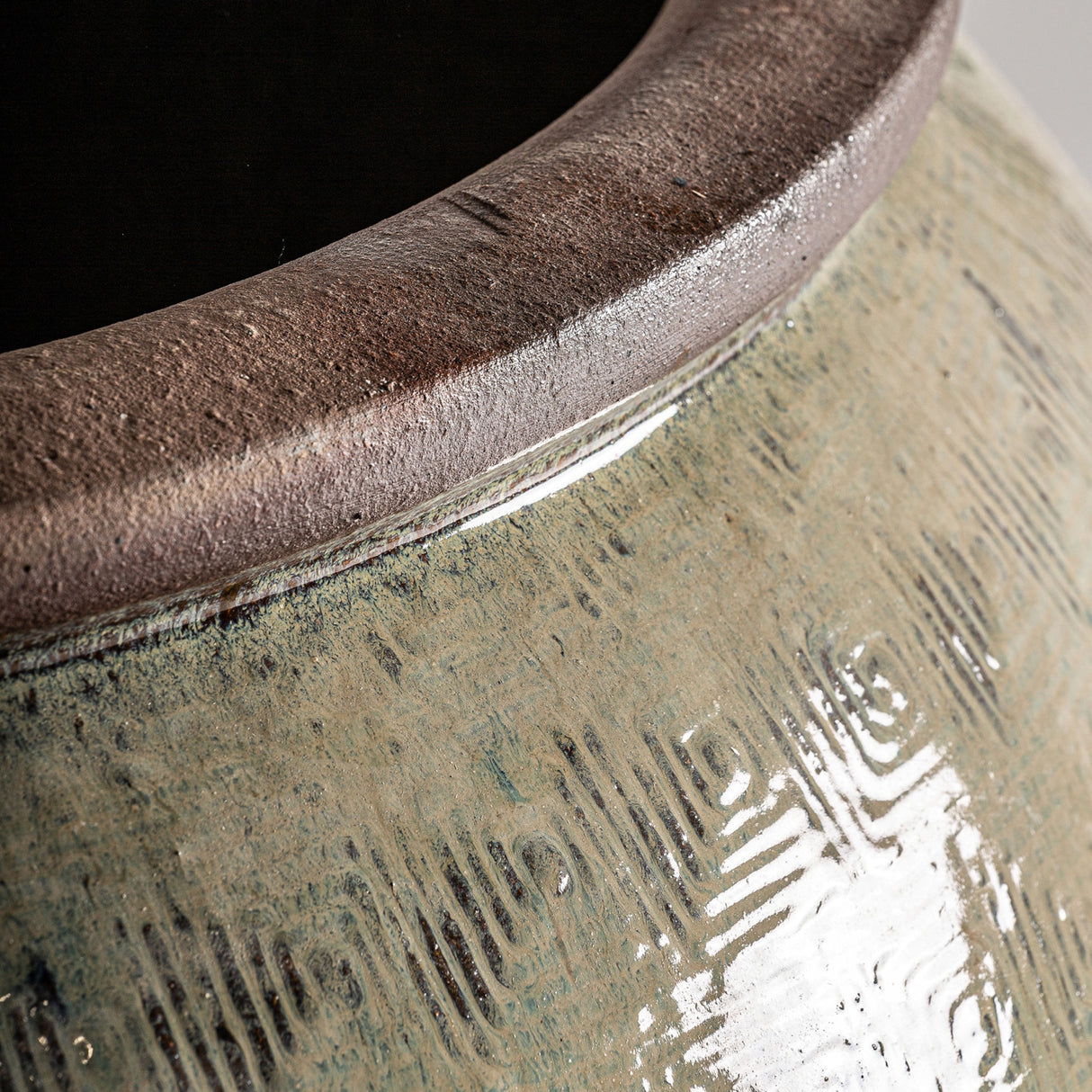 Modern European furniture - Green-Toned Ceramic Vase - www.oroa.com | Oroa.com