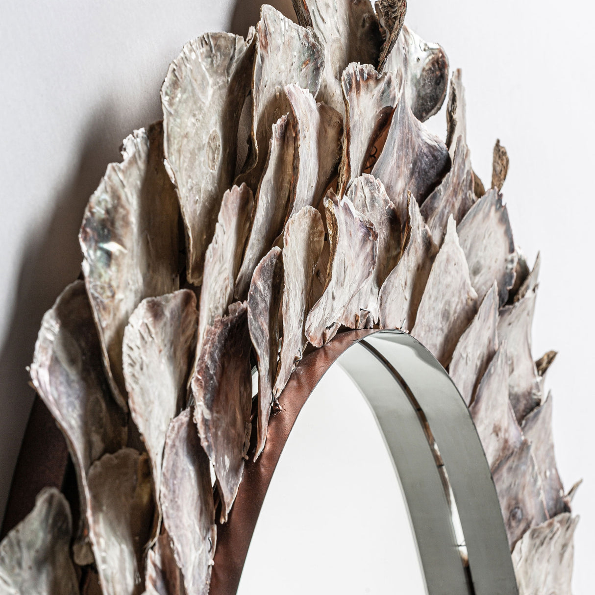 Modern European furniture - Oyster Shell Round Mirror - www.oroa.com | Oroa.com