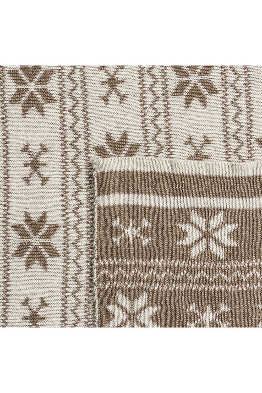 Brown Cotton Printed Plaid | Vical Home Snow | Oroa.com