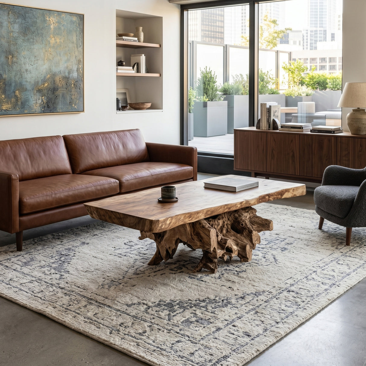 Suar Wood Rustic Coffee Table | Oroa.com
