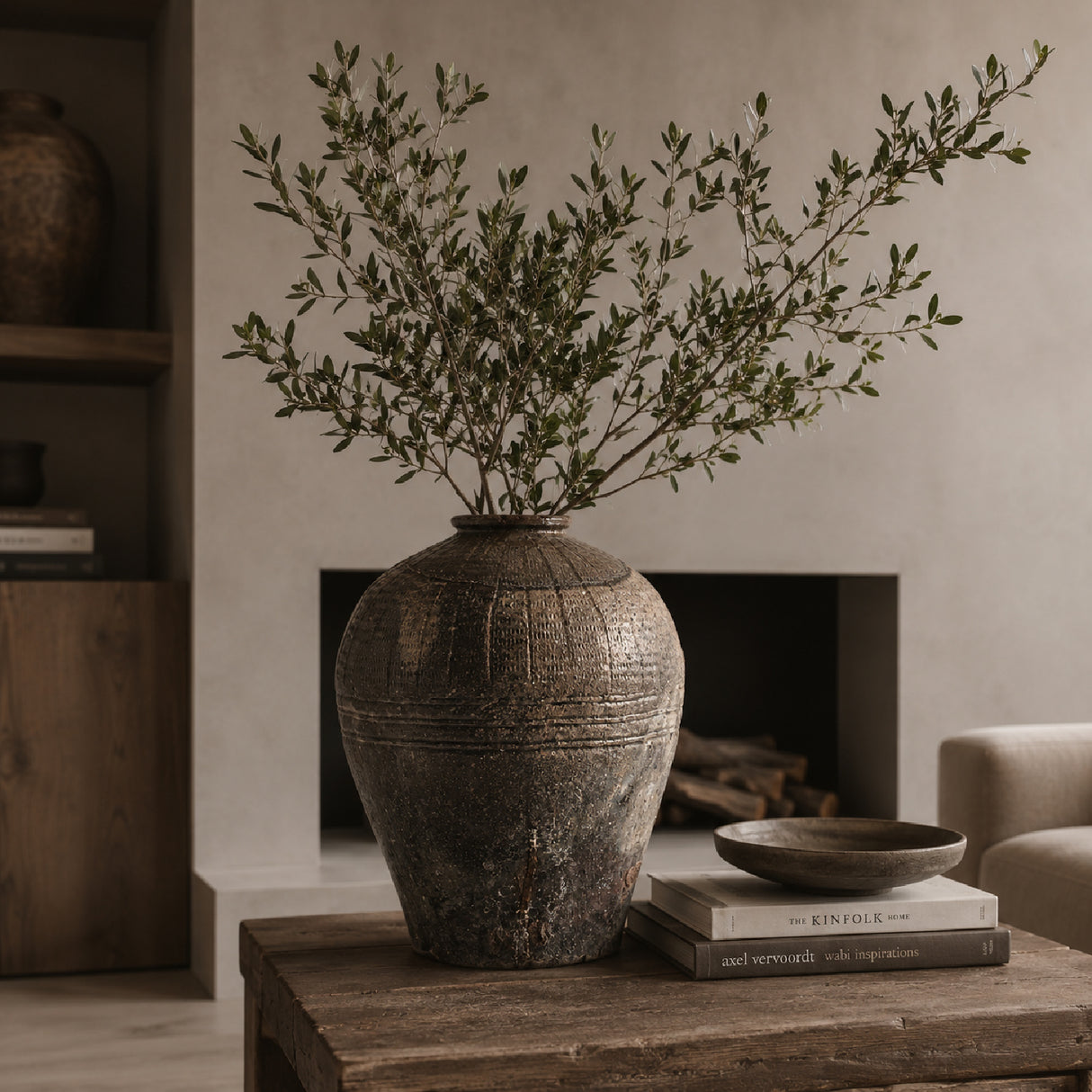 Antique Brown Ceramic Vase | Oroa.com
