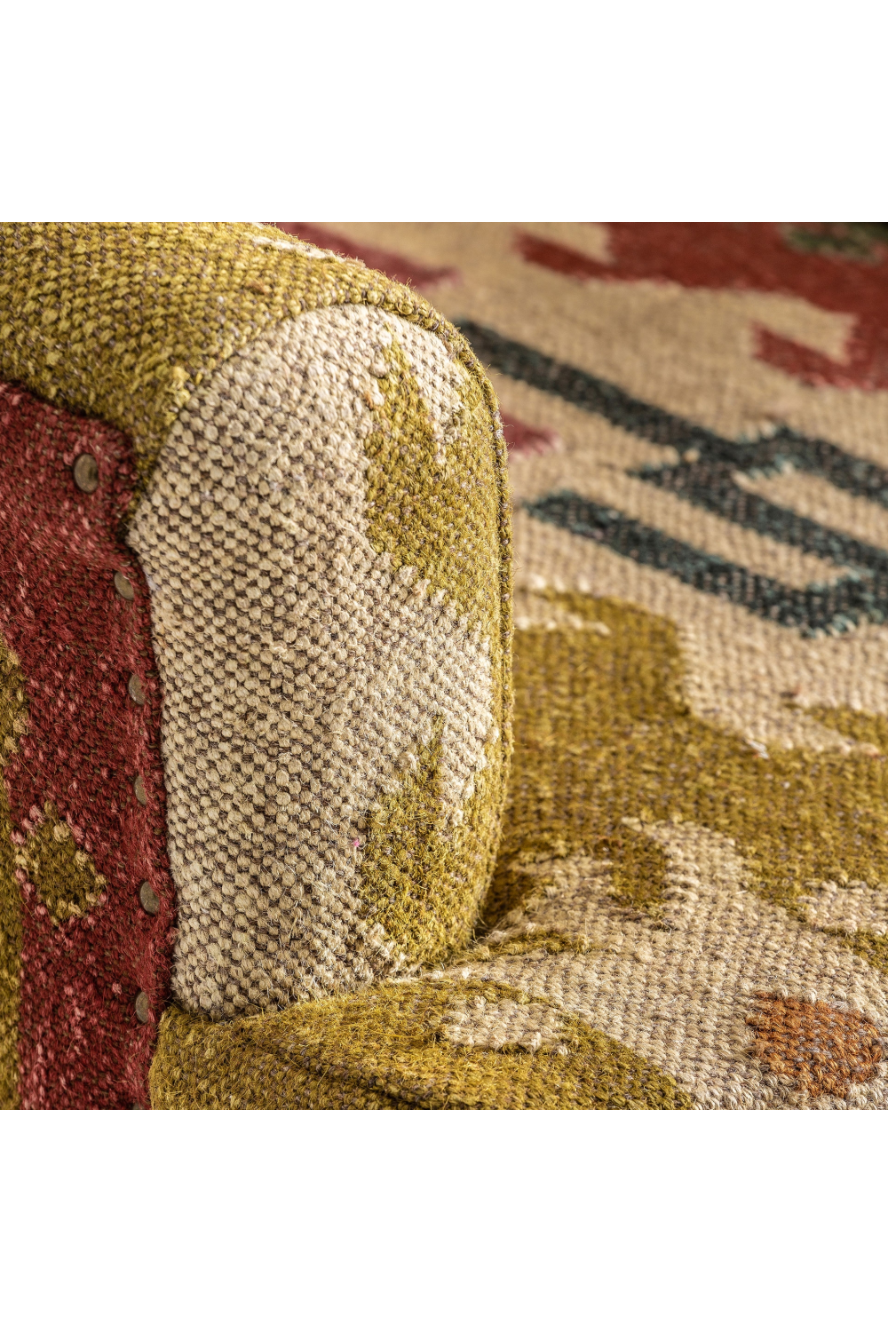 Kilim Print Jute Armchair | Vical Home Sveta | Oroa.com