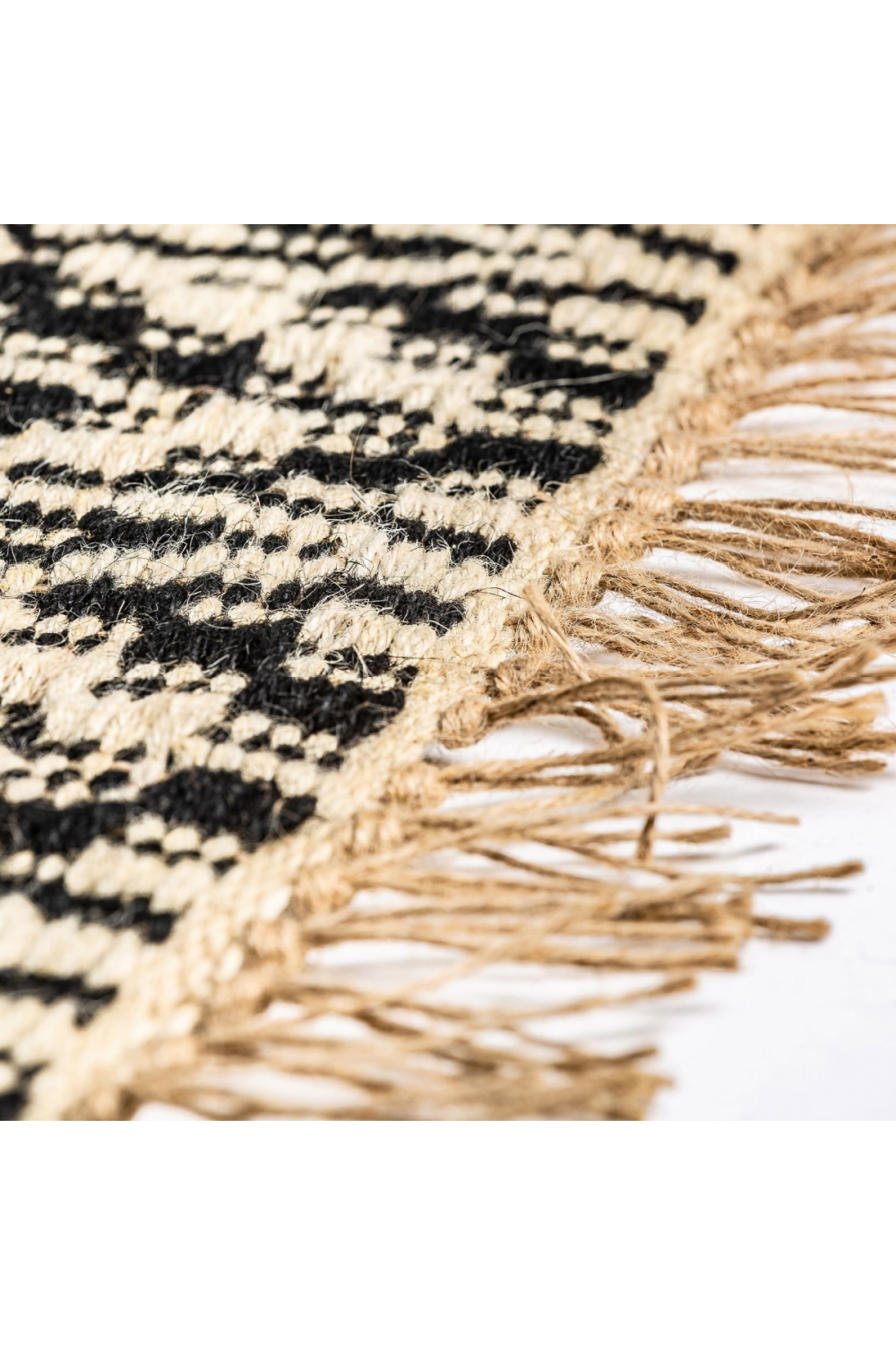 Beige Jute Patterned Rug 10'5" x 6'5" | Vical Home Ghanima | Oroa.com