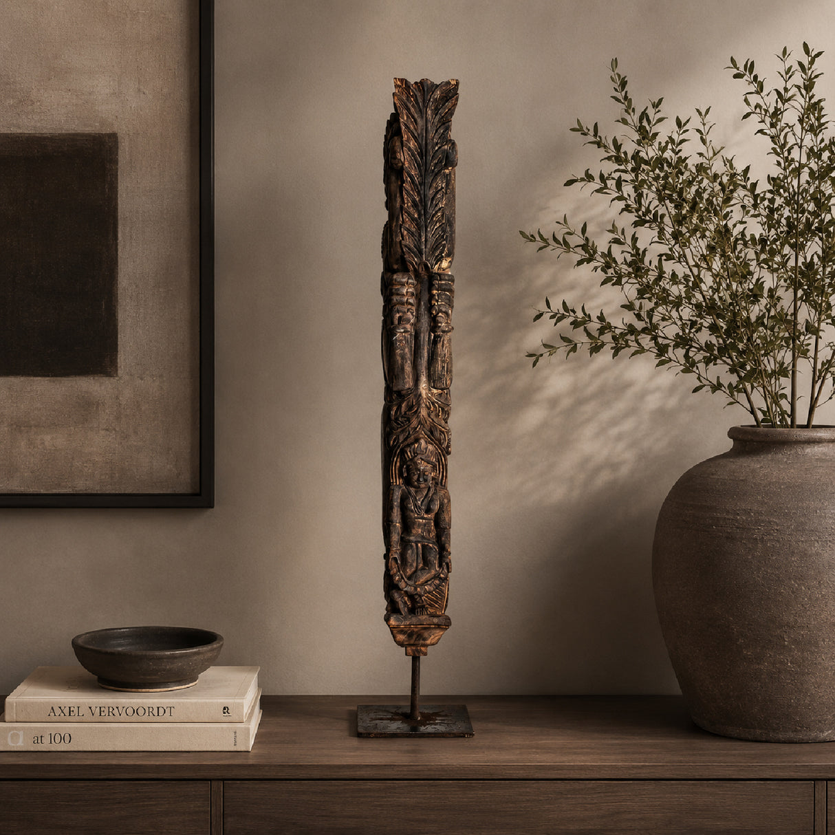 Rustic Teak Wood Sculpture | Oroa.com