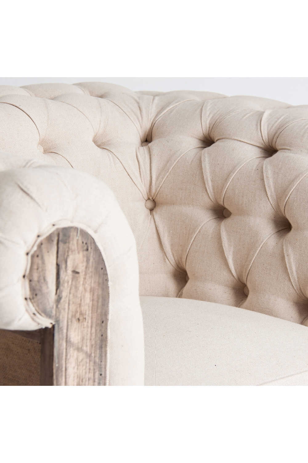 Beige Tufted Accent Armchair | Oroa.com