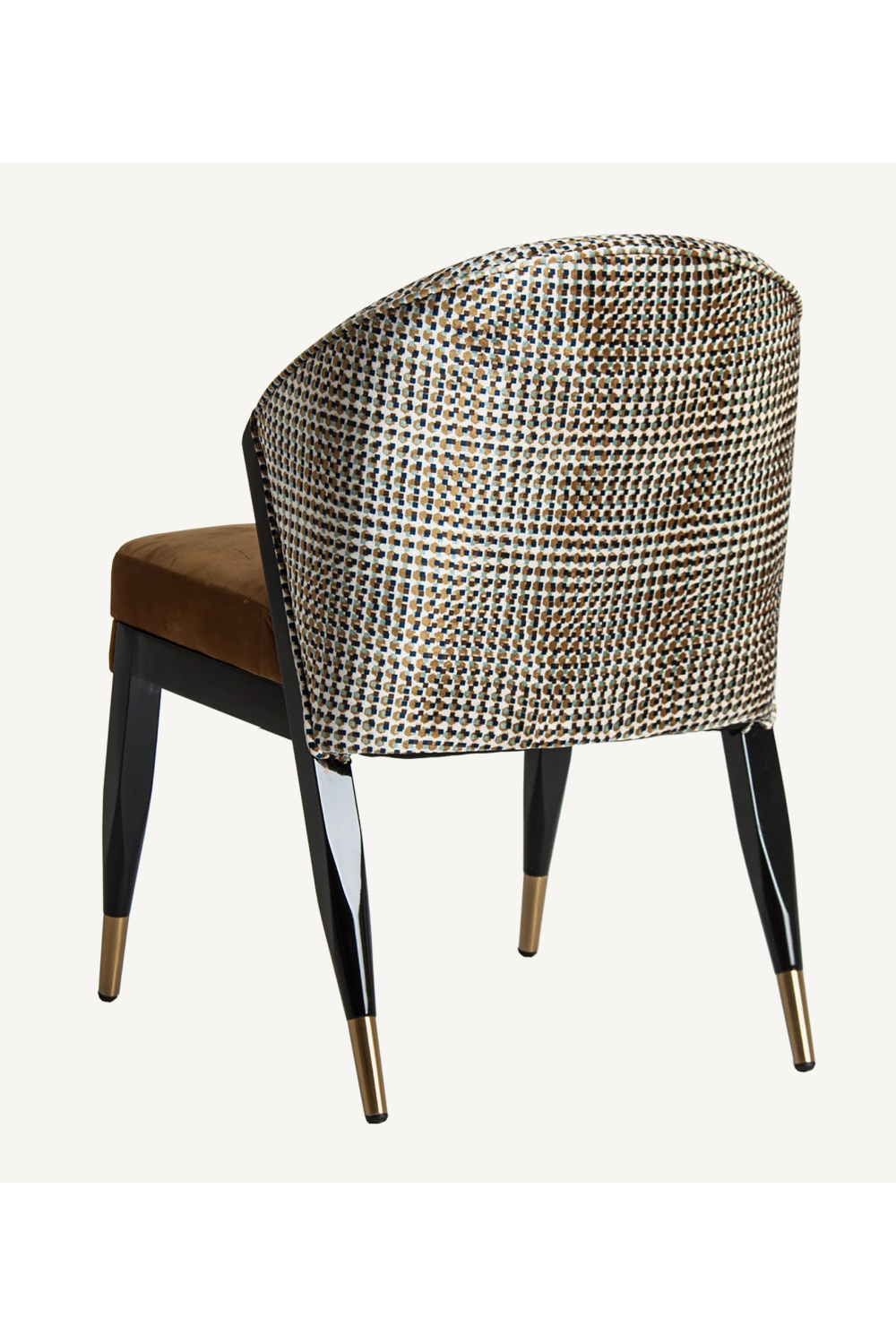 Ocher Velvet Seat Dining Chair | Vical Home Brillon | Oroa.com