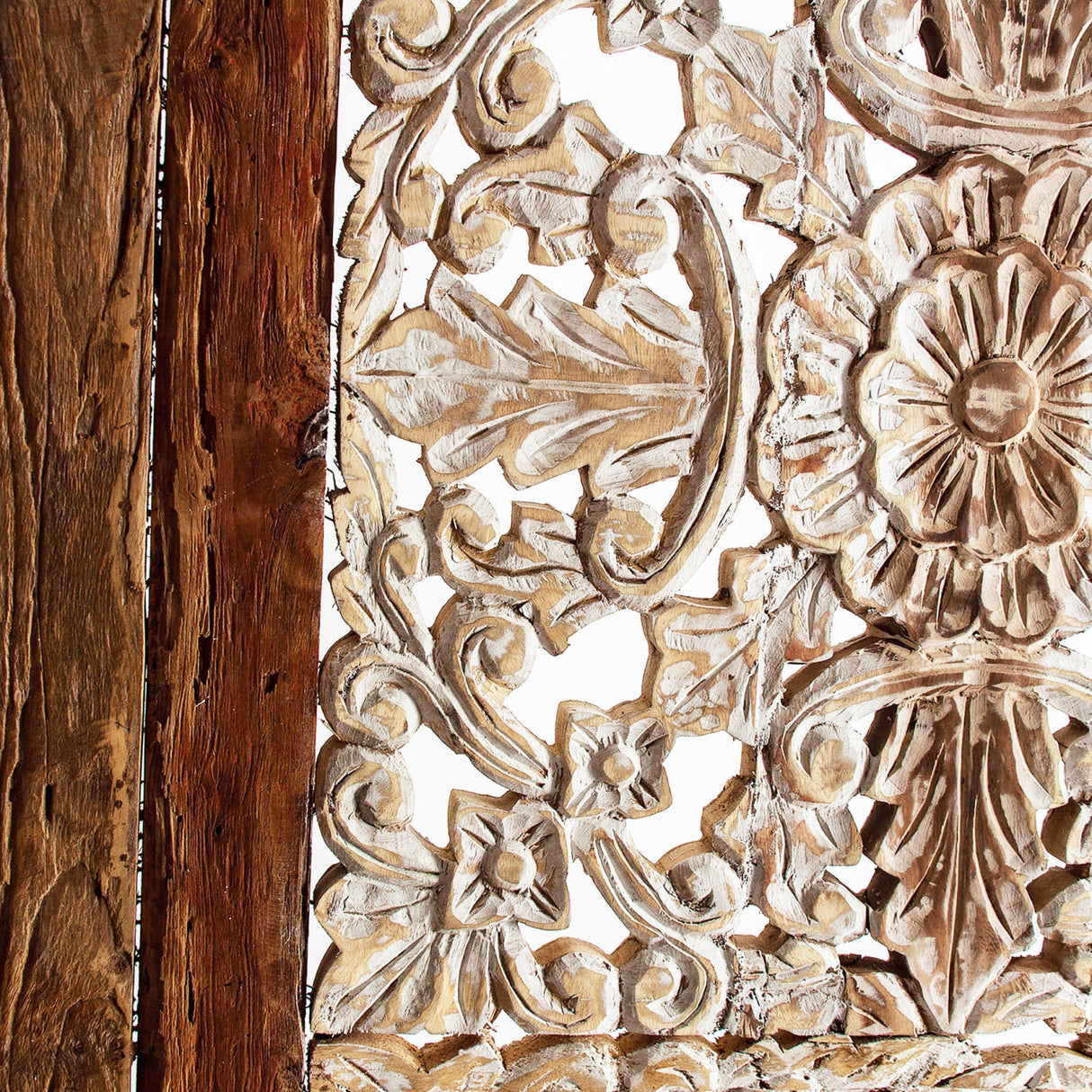 White Carved Wood Wall Art | Oroa.com