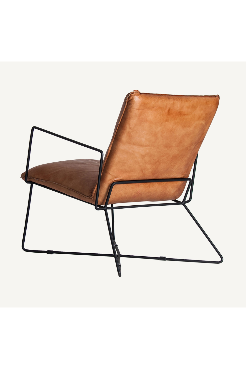 Brown Leather Industrial Armchair | Vical Home Seney | Oroa.com