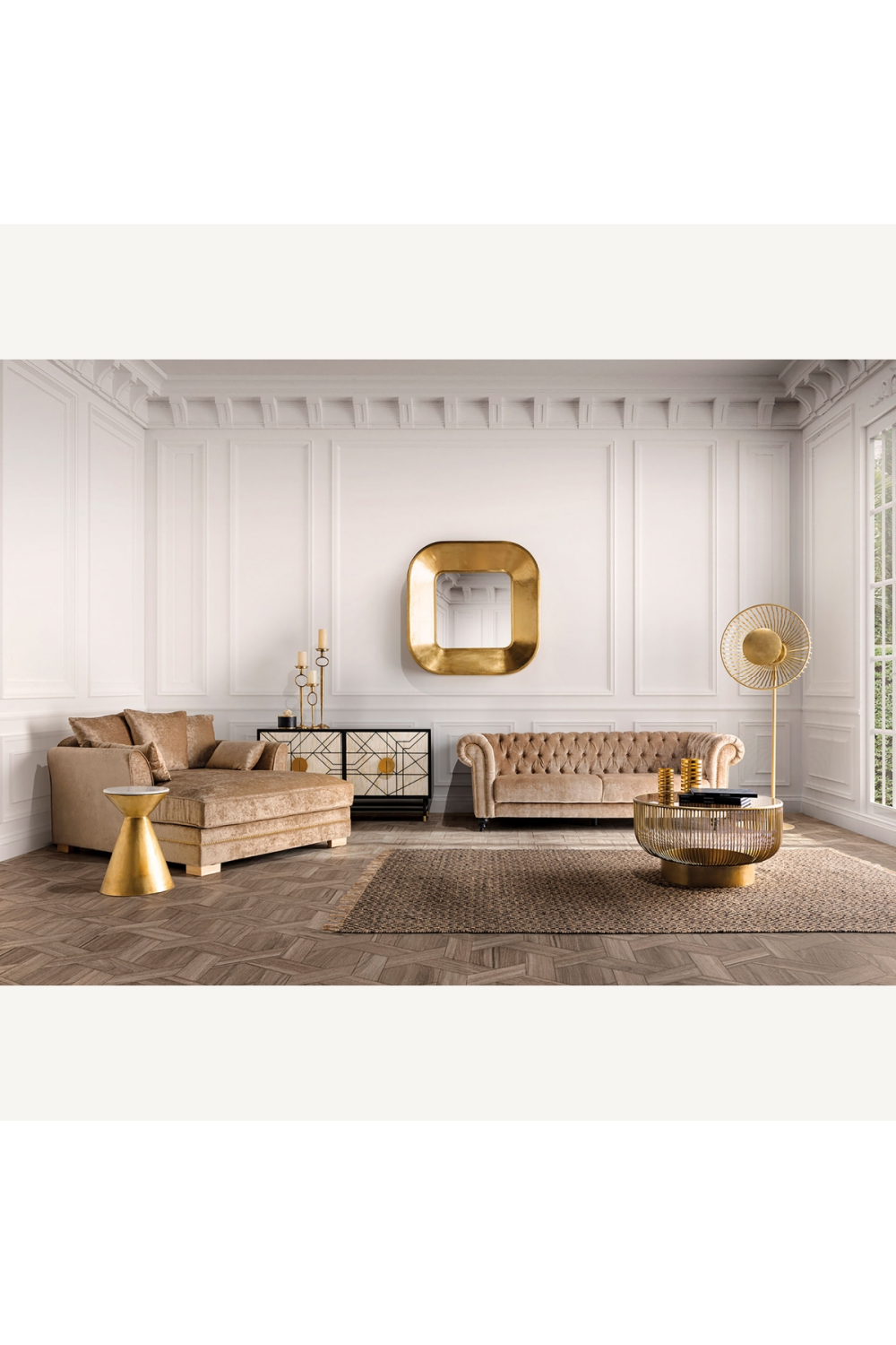 Gold Square Mirror | Vical Home Zug | Oroa.com