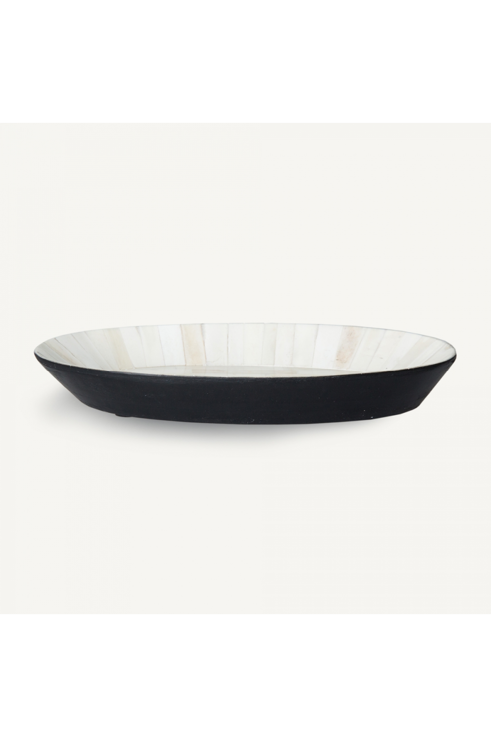 White Bone Oval Tray | Vical Home Zonza | Oroa.com