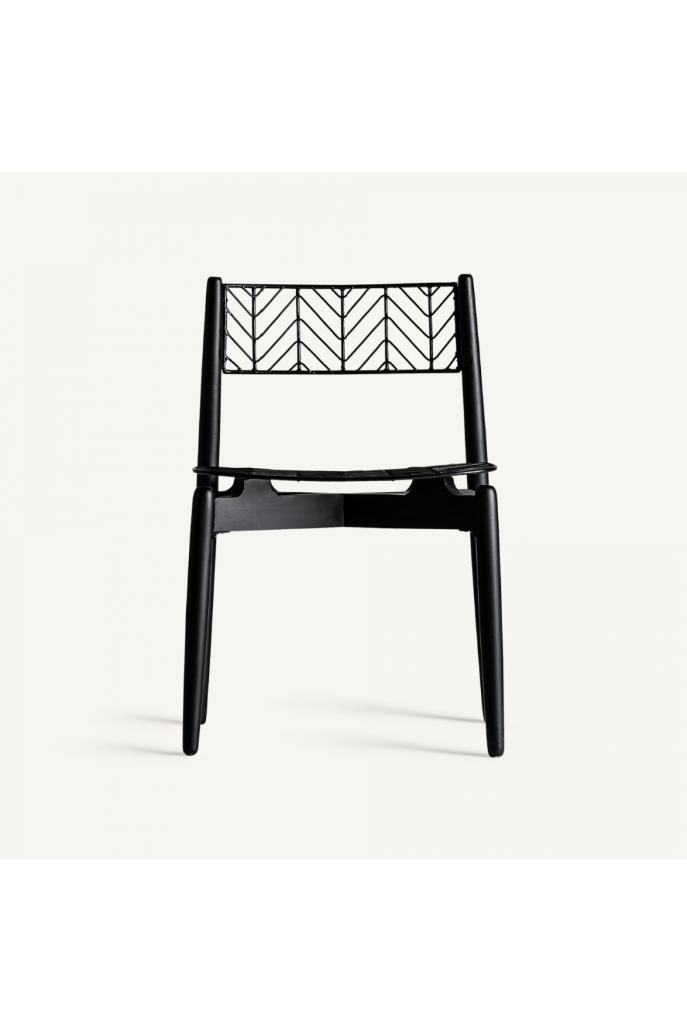 Black Metal Dining Chair (2) | Vical Home Plisse | Oroa.com