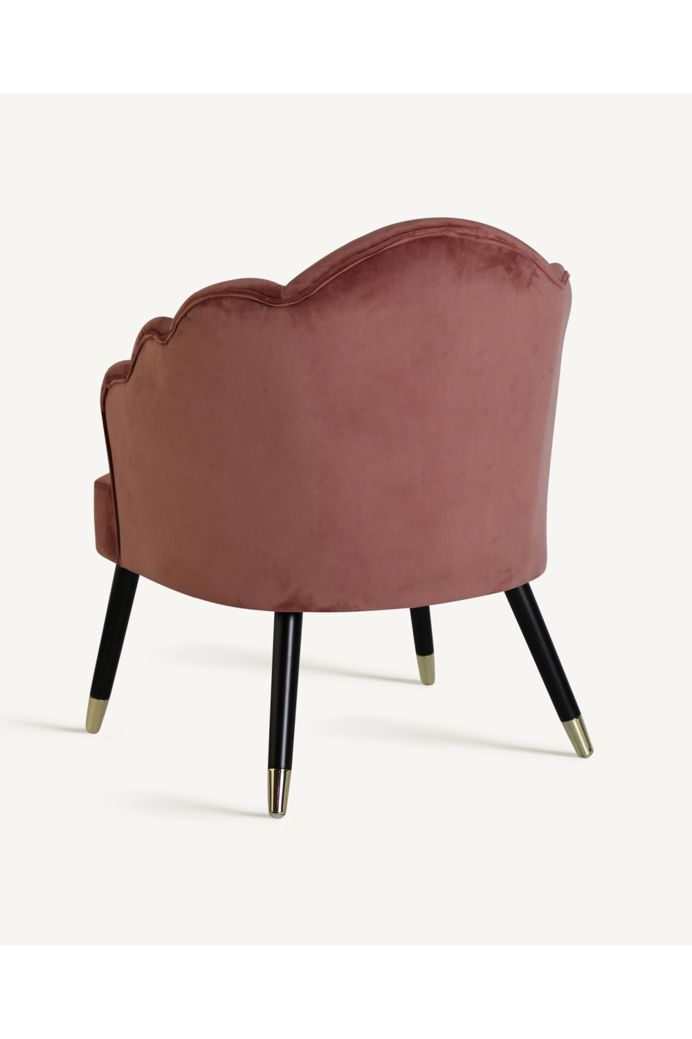 Pink Velvet Scalloped Armchair | Vical Home Setti | Oroa.com