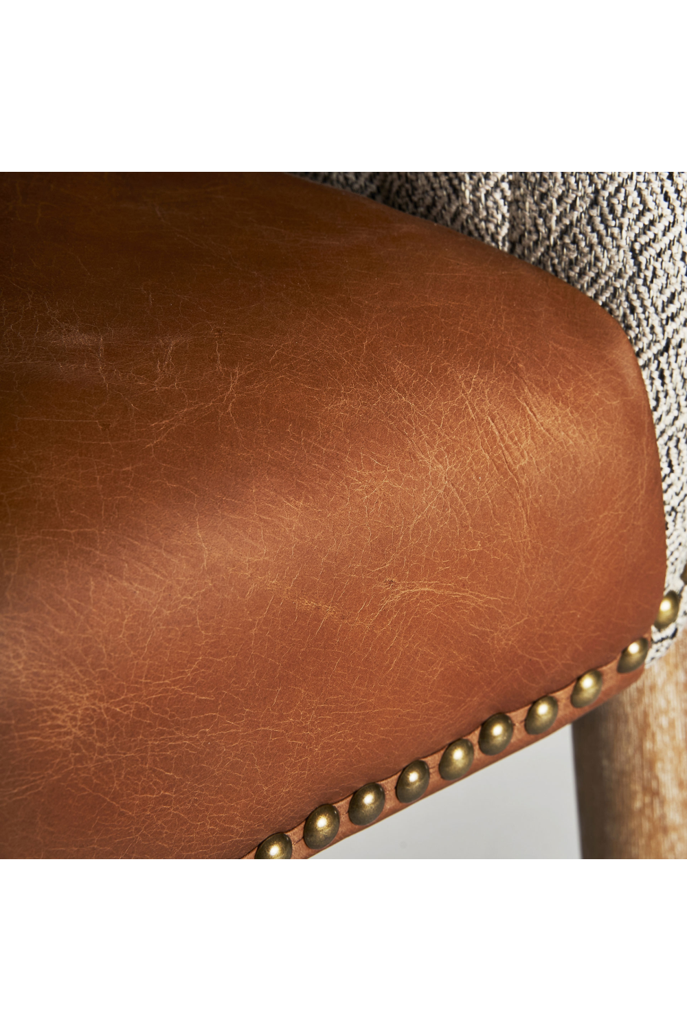 Gray Studded Barrel Armchair | Vical Home Neive | Oroa.com