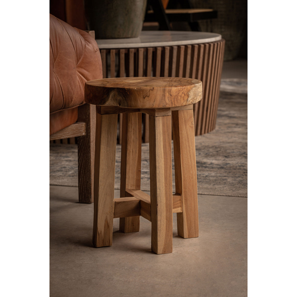 Tropical Hardwood Footstool | Oroa.com