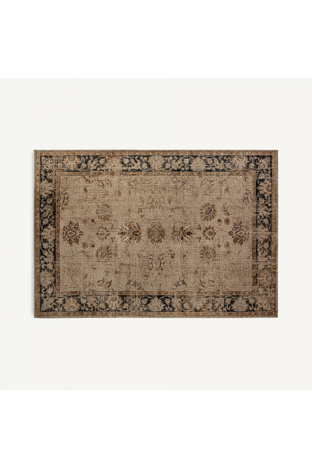 Brown Floral Print Rug 9'5" x 6'5" | Vical Home Anka | Oroa.com