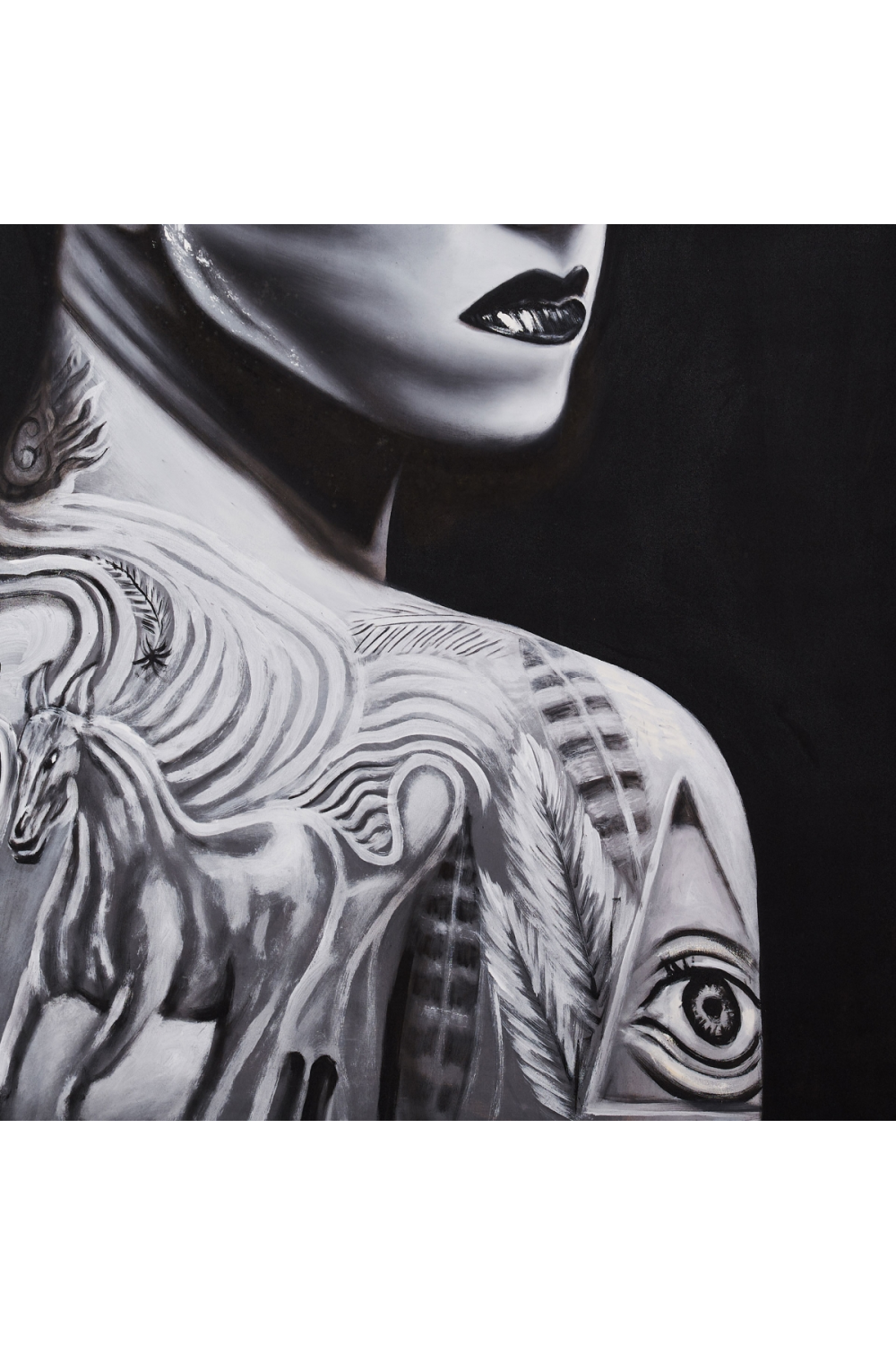Tattooed Woman Art Print | Vical Home Charlotte | Oroa.com
