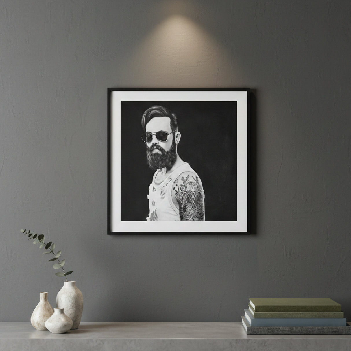 Tattooed Man Art Print | Oroa.com