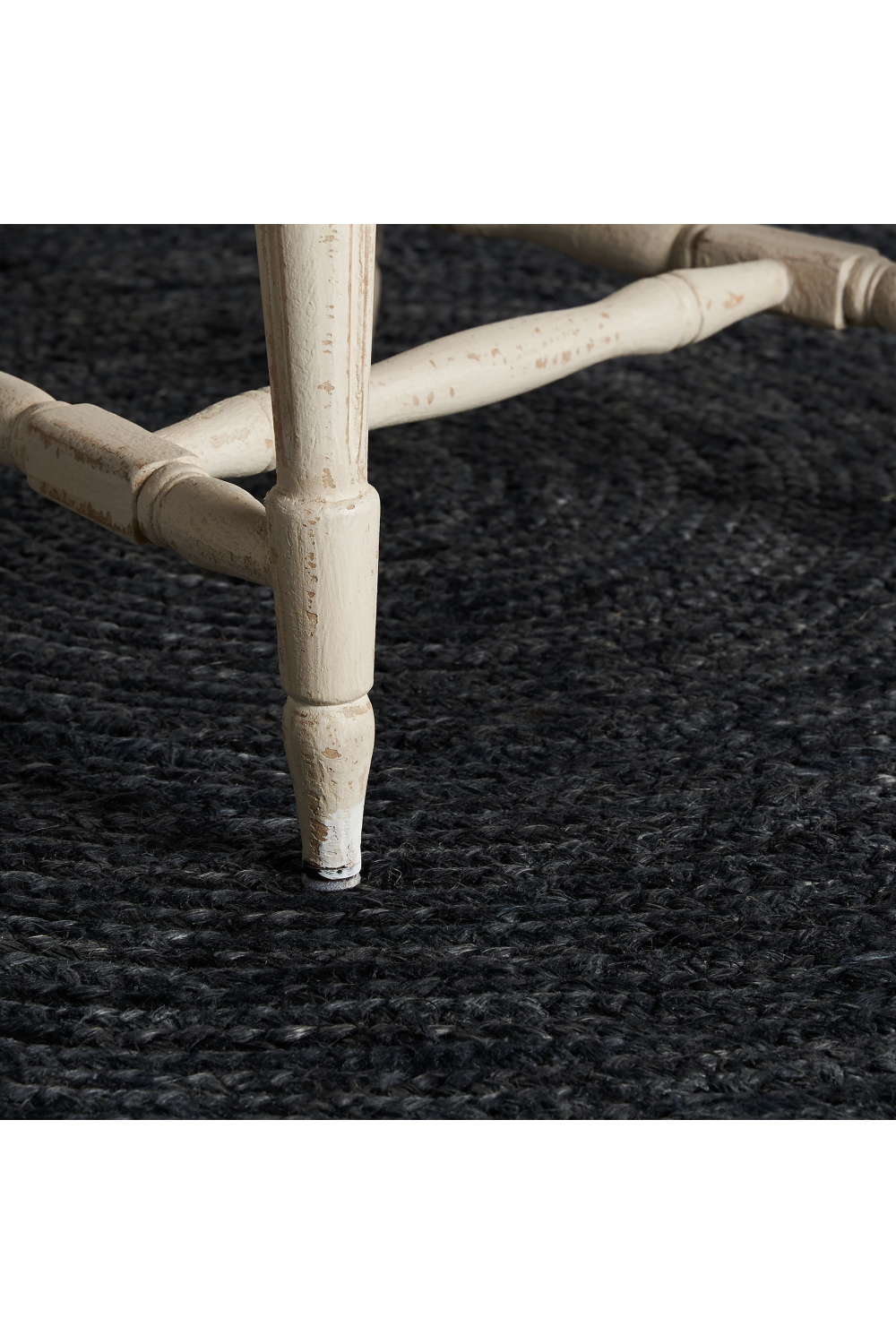 Black Jute Round Area Rug 5' x 5' | Vical Home Kisai | Oroa.com