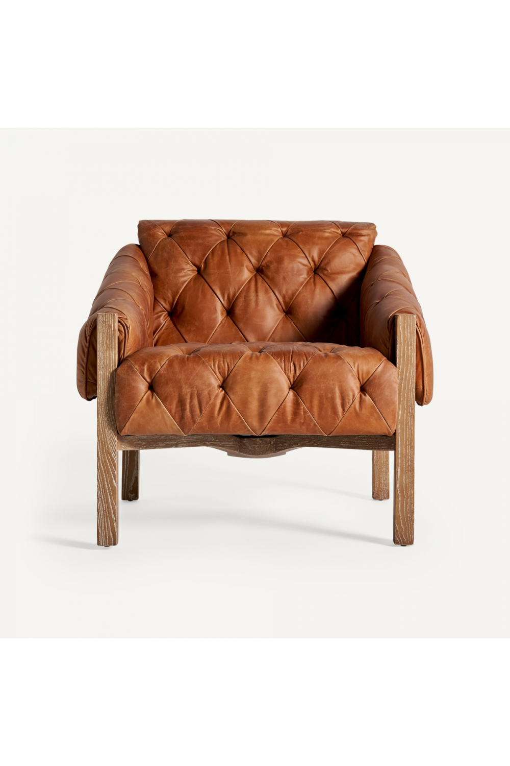 Tufted Brown Leather Armchair | Vical Home Glinsk | Oroa.com