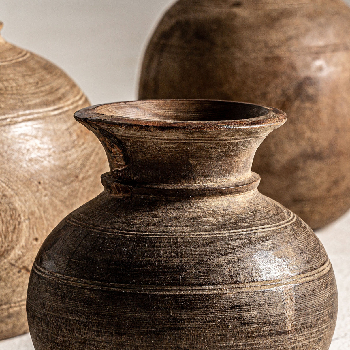 Mango Wood Vase Set (3) | Oroa.com