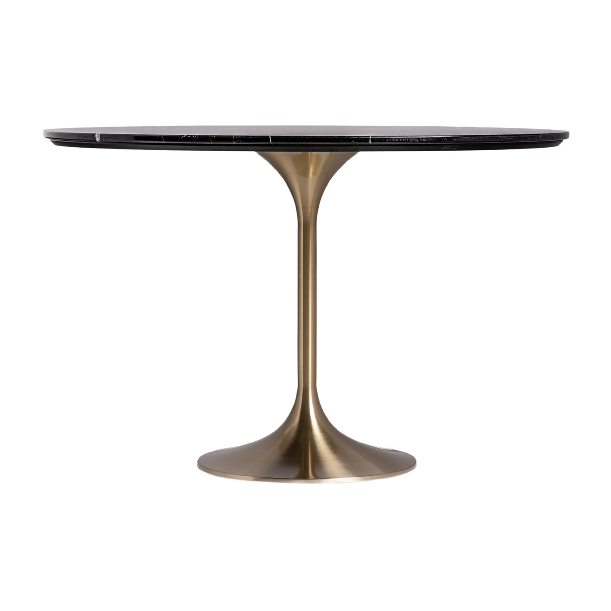 Black Porcelain Pedestal Dining Table | Oroa.com