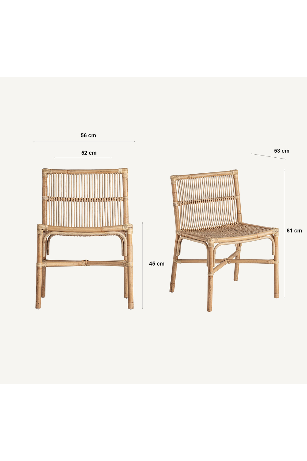 Brown Rattan Dining Chair | Vical Home Tandag | Oroa.com
