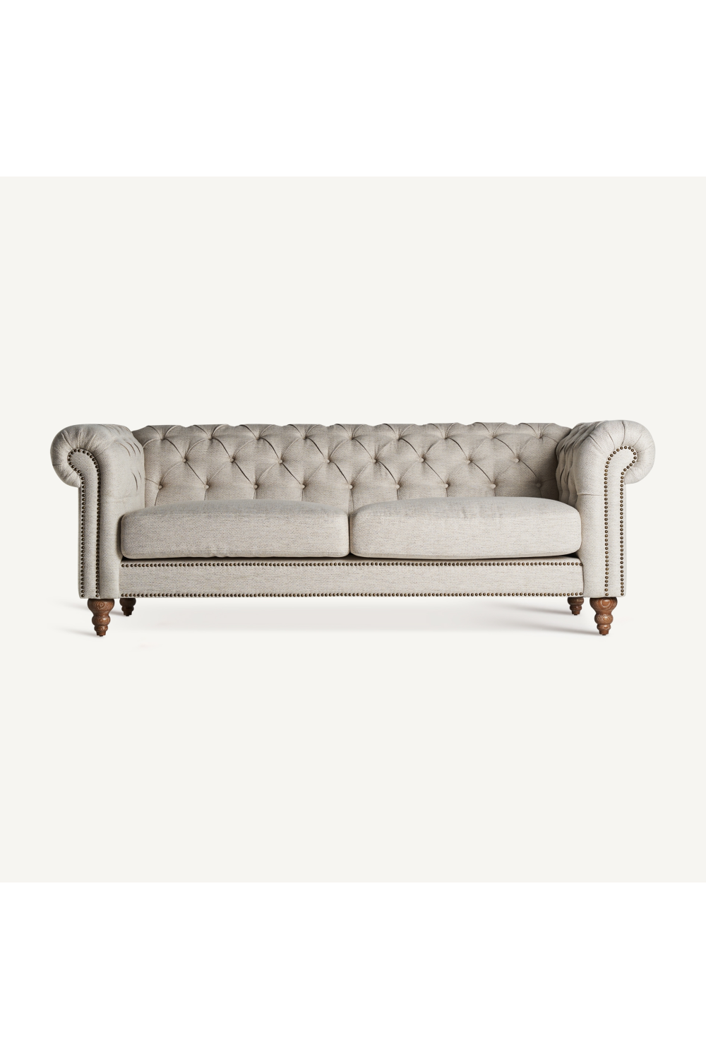 Gray Velvet Chesterfield Sofa | Vical Home Blamont | Oroa.com