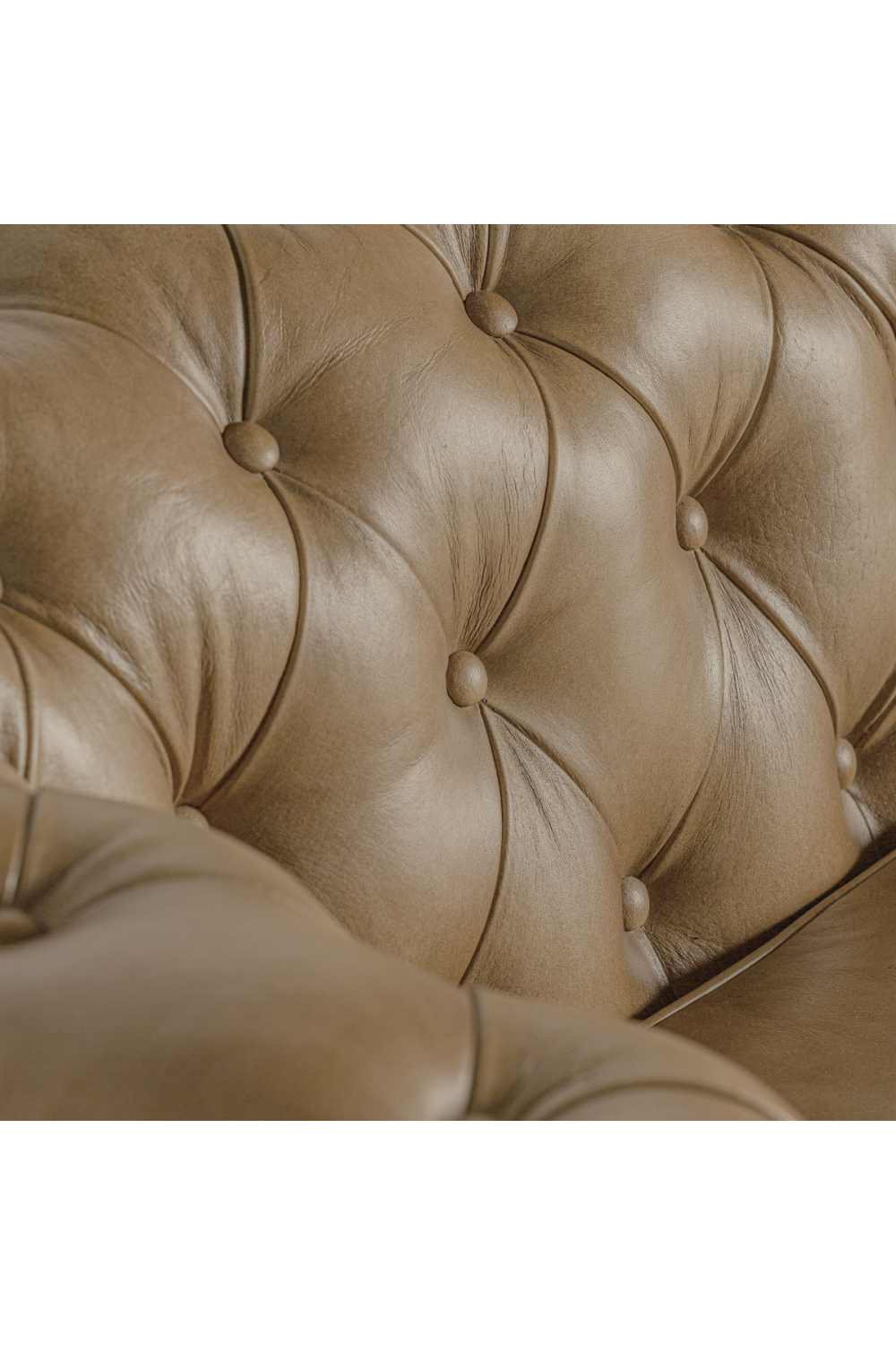 Brown Leather 3-Seater Chesterfield Sofa | Vical Home Elkins | Oroa.com