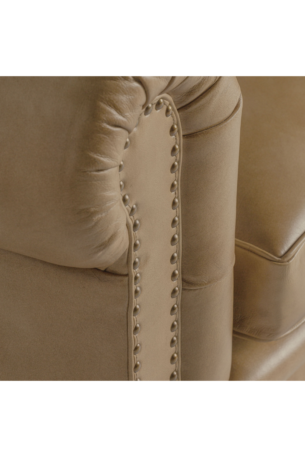Brown Leather Tufted Armchair | Vical Home Elkins | Oroa.com