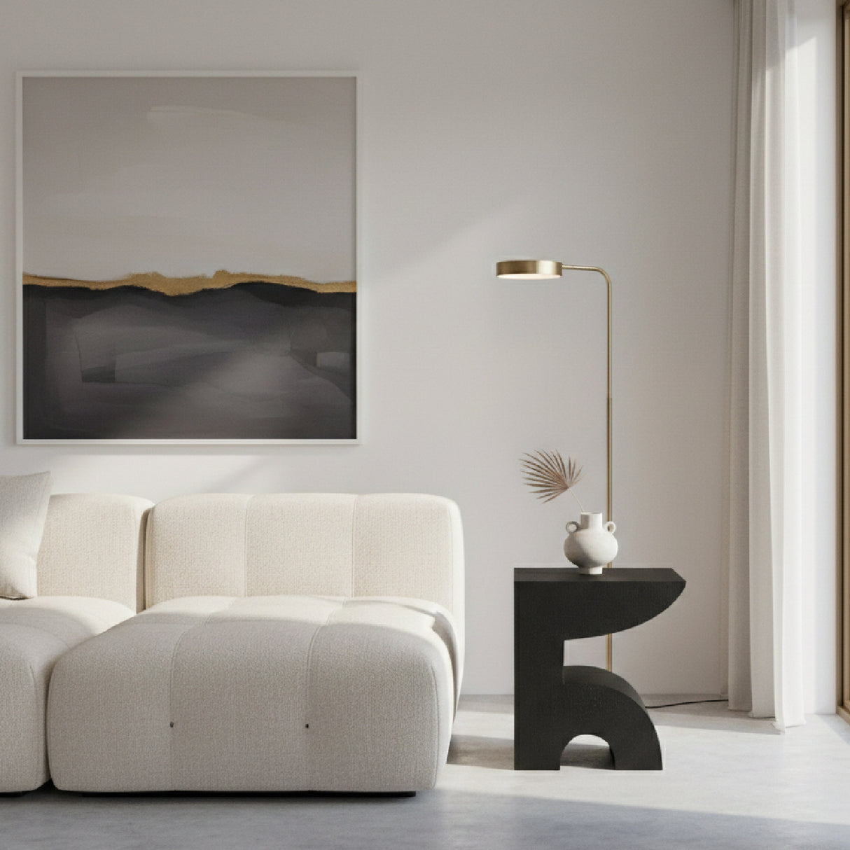 Black Concrete Side Table | Oroa.com