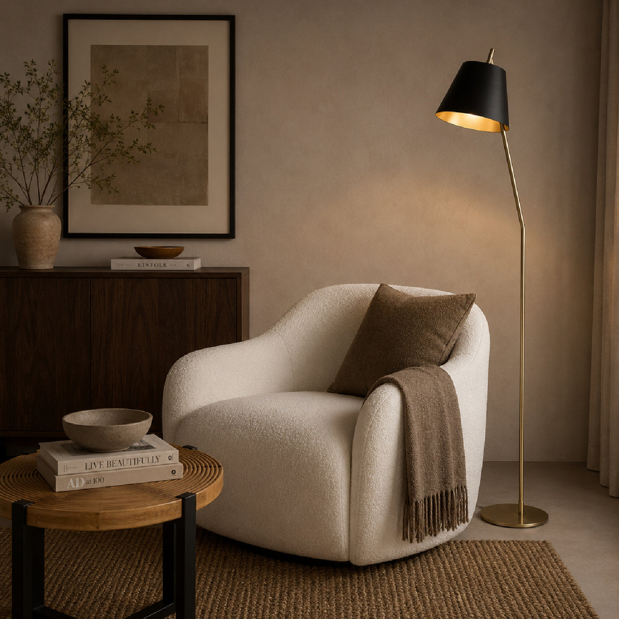 Modern European furniture - Gold Iron Floor Lamp - www.oroa.com | Oroa.com