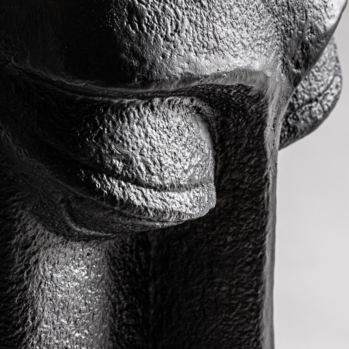 Black Cement Head Sculpture | Oroa.com