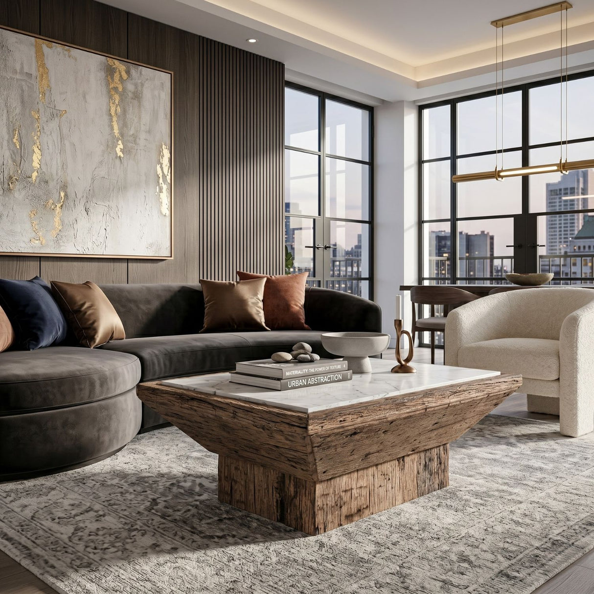 Modern furniture - White Marble Top Coffee Table - www.oroa.com | Oroa.com