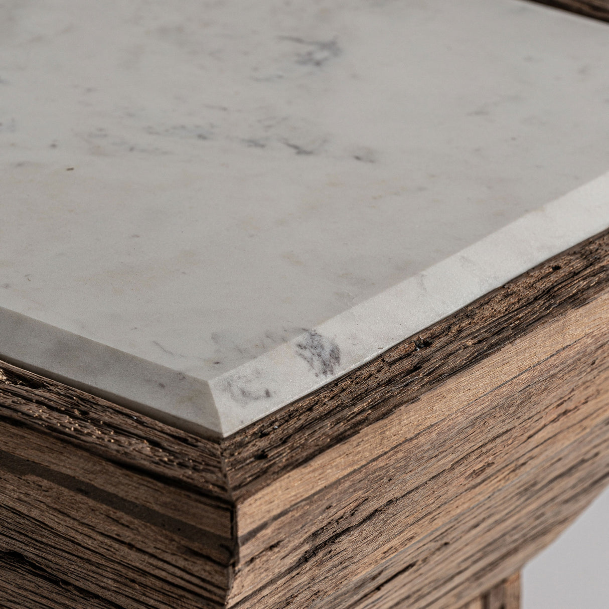Rustic Pine Marble Side Table | Oroa.com