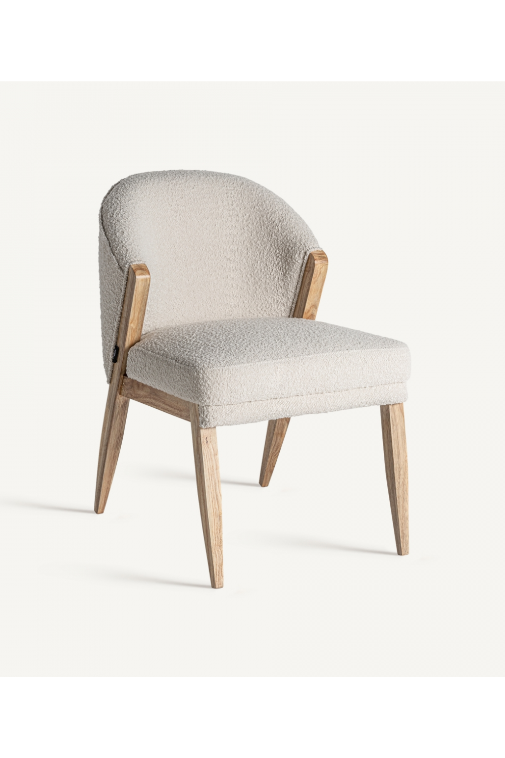 Pine Framed Bouclé Dining Chair | Vical Home Pratti | Oroa.com