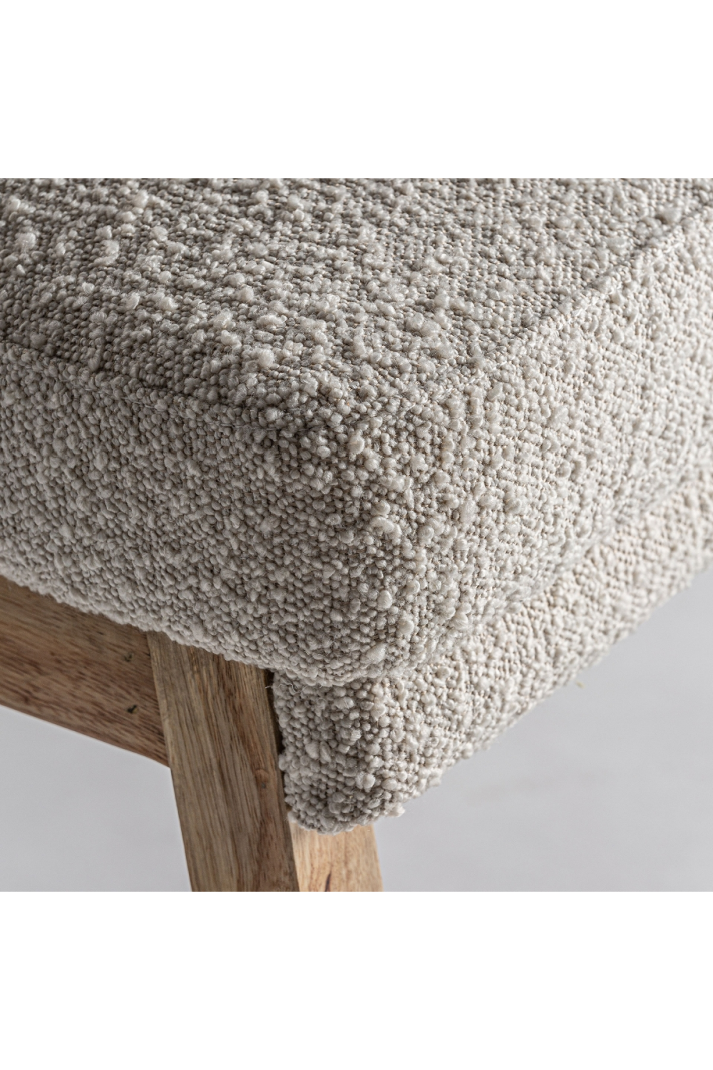Pine Framed Bouclé Dining Chair | Vical Home Pratti | Oroa.com