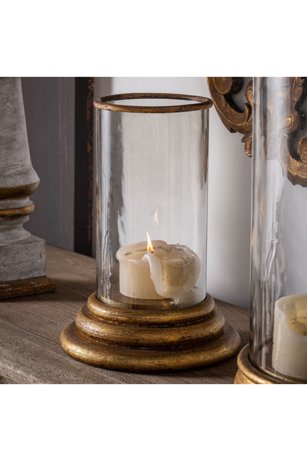 Gold Wooden Candle Holder | Vical Home | Oroa.com