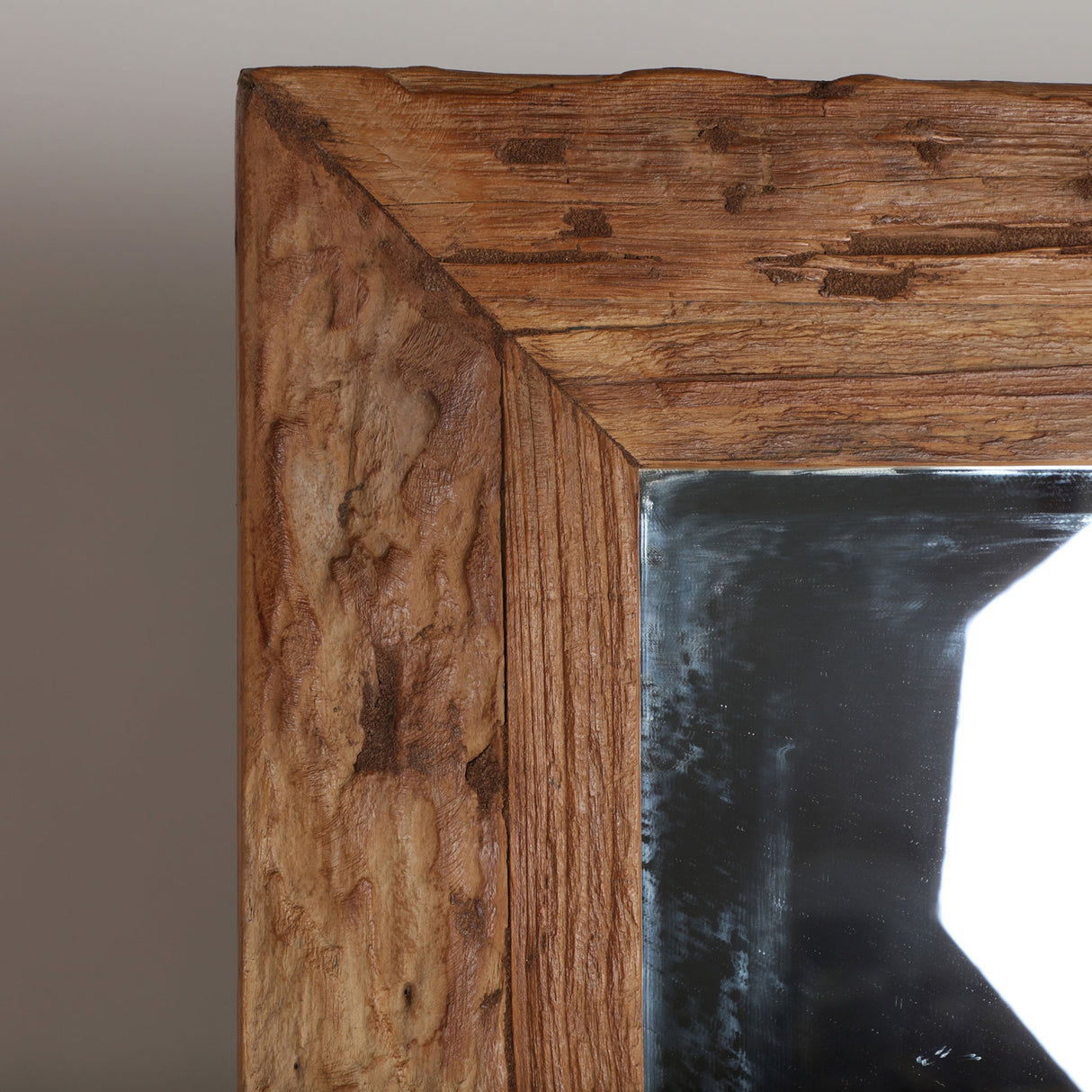 Teak Wood Square Mirror | Oroa.com