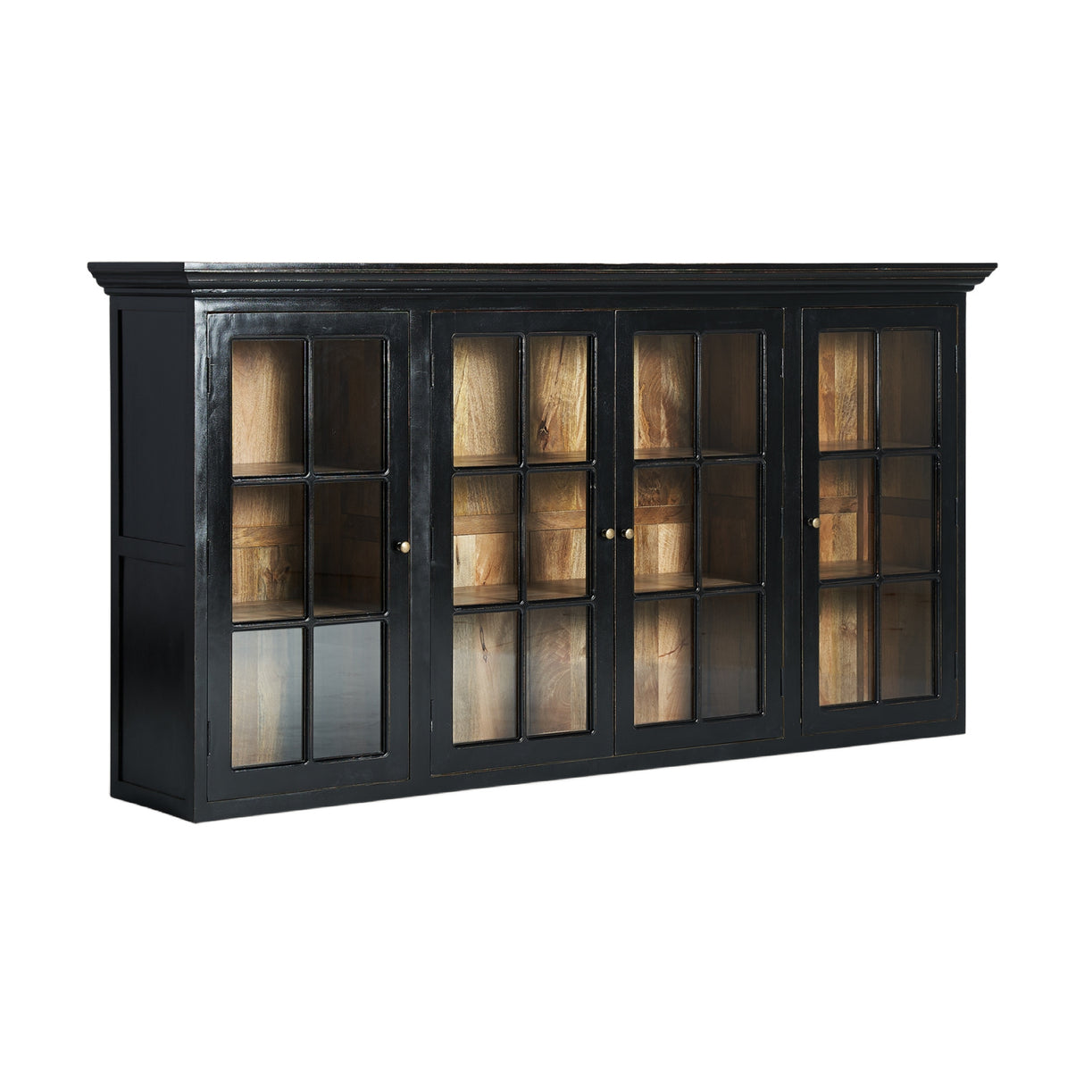 Modern European furniture - Black Wooden Modular Display Cabinet - www.oroa.com | Oroa.com