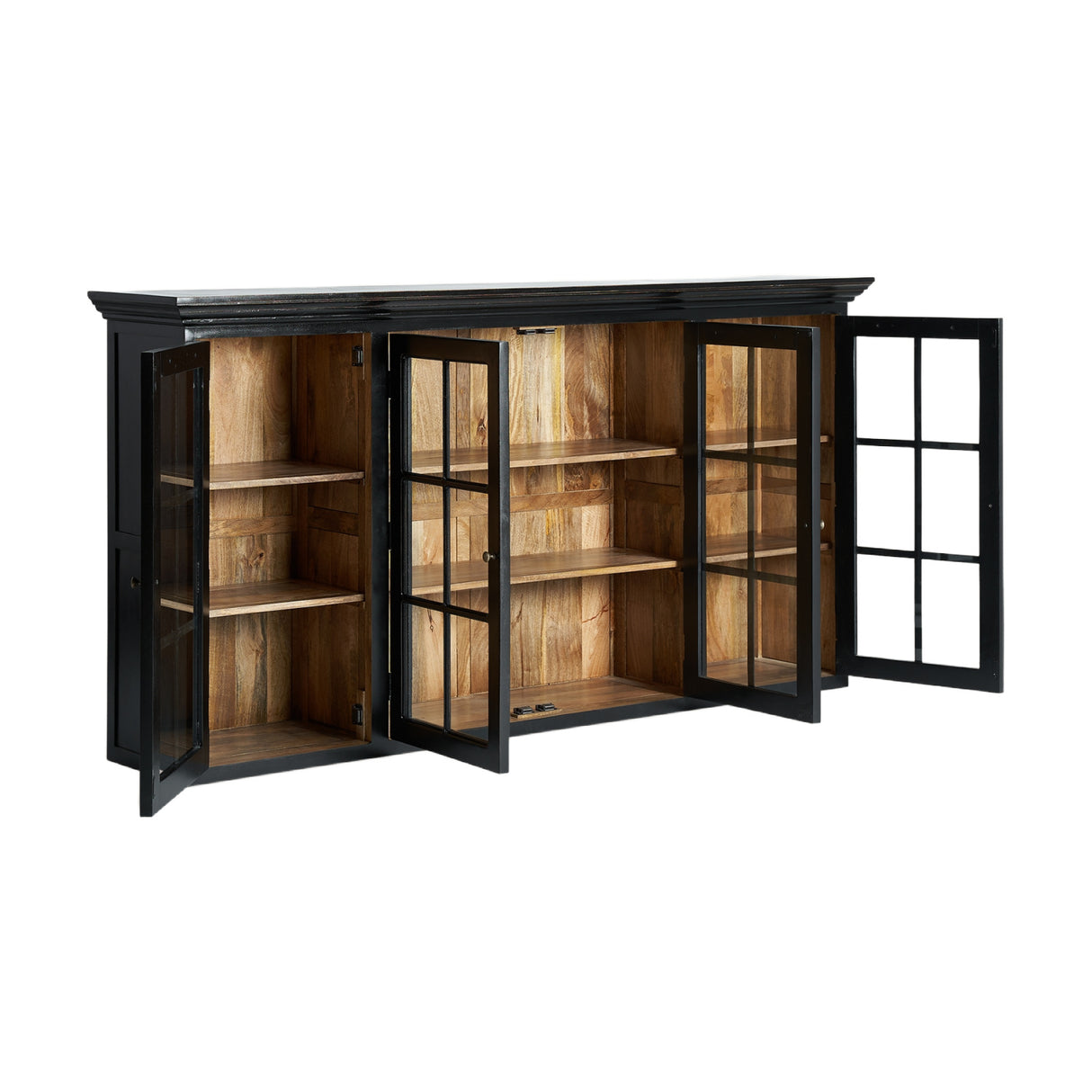 Modern European furniture - Black Wooden Modular Display Cabinet - www.oroa.com | Oroa.com