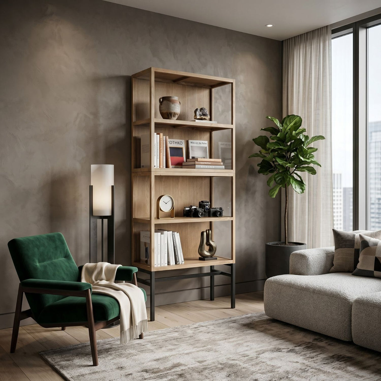 Pine Wood Modular Bookcase | Oroa.com