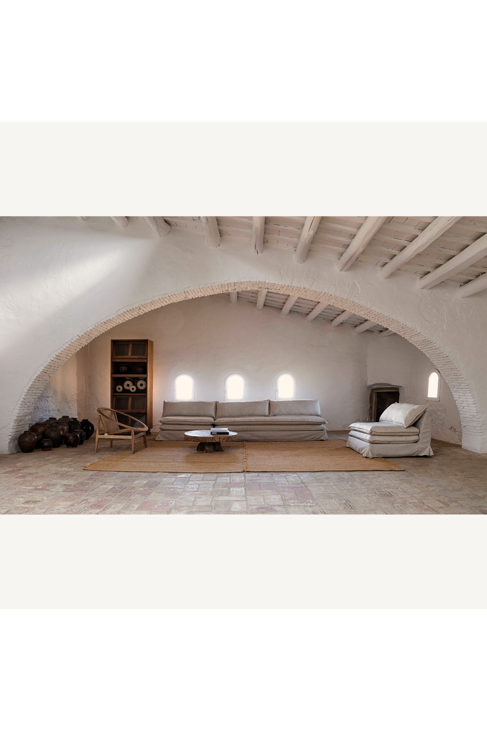 Off-White Covered Modular Accent Chair | Vical Home Ospizio | Oroa.com